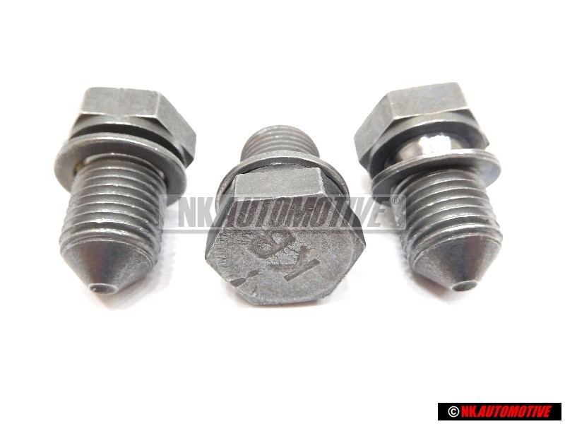 3X VW Originale Tappo A Vite Con Paraolio - N 90813202