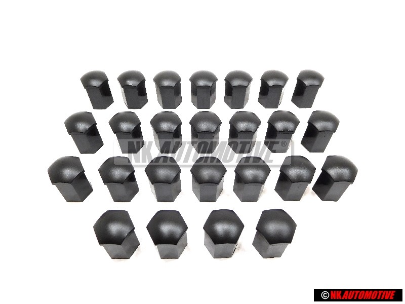 25x VW Originale Calotta Per Vite Nero Satinato - 867601173 01C