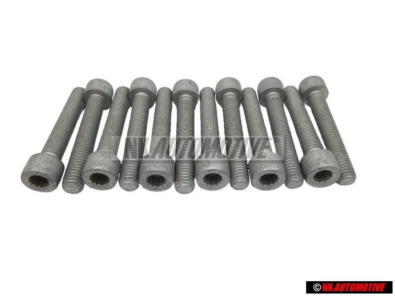 12x VW Originale Vite Cilindrica Con Testa Poligonale Interna - N 91108201