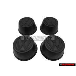 4x VW Originale Copriruota Nero Satinato - 321601171A 01C