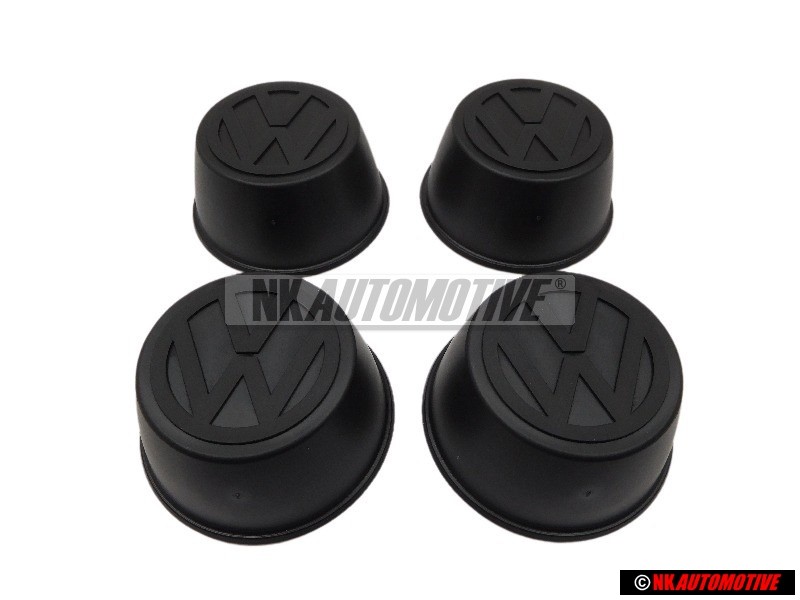 4x VW Originale Copriruota Nero Satinato - 321601171A 01C