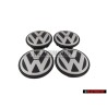 4x VW Originale Copriruota Nero/Antracite Metall. 