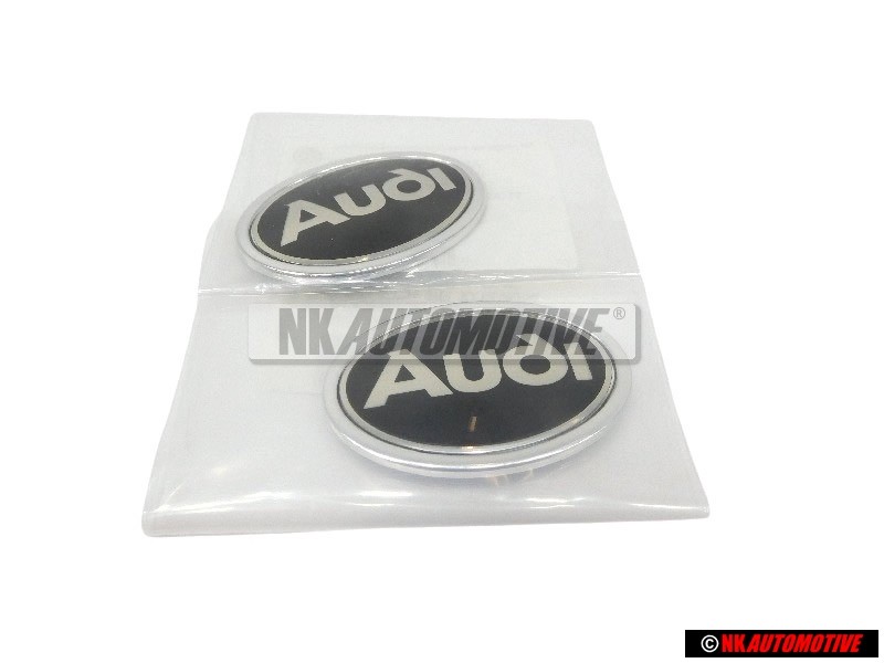 2x Audi Originale Simbolo Audi Nero Satinato/Cromo - 895853621A 01C