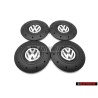 4x VW Originale Copriruota Nero Satinato/Cromo Lucido - 7H0601151B RVB