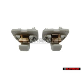 2x Audi Originale Supporto Per Aletta Parasole Argento Stella - 8W0857562A Z62