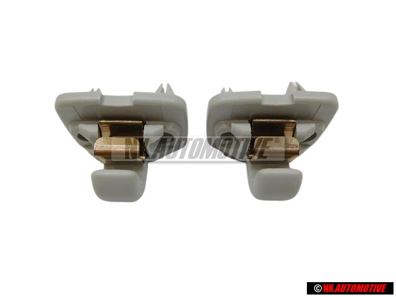 2x Audi Originale Supporto Per Aletta Parasole Argento Stella - 8W0857562A Z62