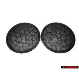 2x VW Originale Maschera Altoparlante Nero Satinato - 3B0868149 B41