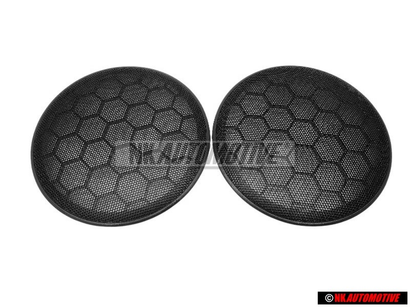 2x VW Originale Maschera Altoparlante Nero Satinato - 3B0868149 B41