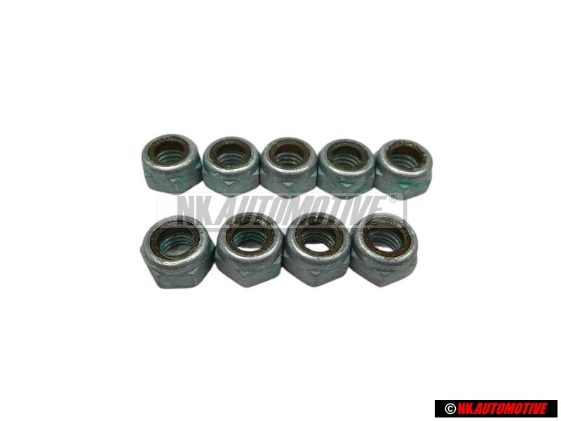 9x VW Originale Dado Esagonale, Autobloccante - N 01118312