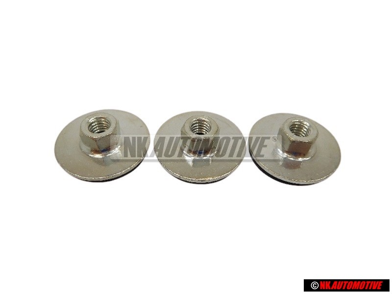 3x VW Originale Dado Esagonale Con Rondella Di Gomma - N 90574801