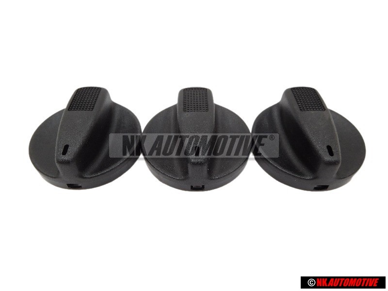 3x VW Originale Tasto Nero Satinato - 1H0819129 01C