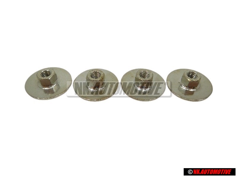 4x VW Originale Dado Esagonale Con Rondella Di Gomma - N 90574801