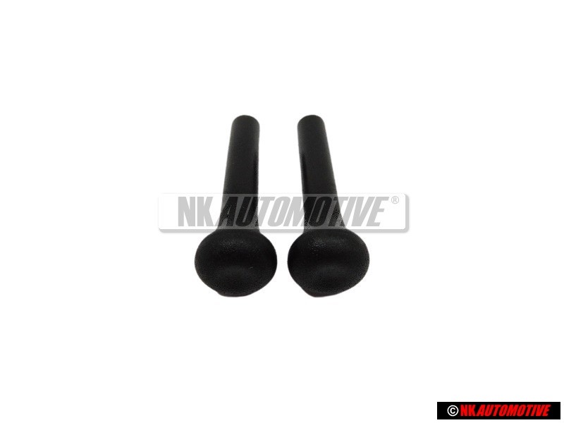 2x VW Originale Pomello Per Asta Sicurezza Nero Satinato - 191837187 01C