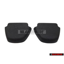 2x VW Originale Cappuccio Di Copertura Nero Satinato - 165857719 01C