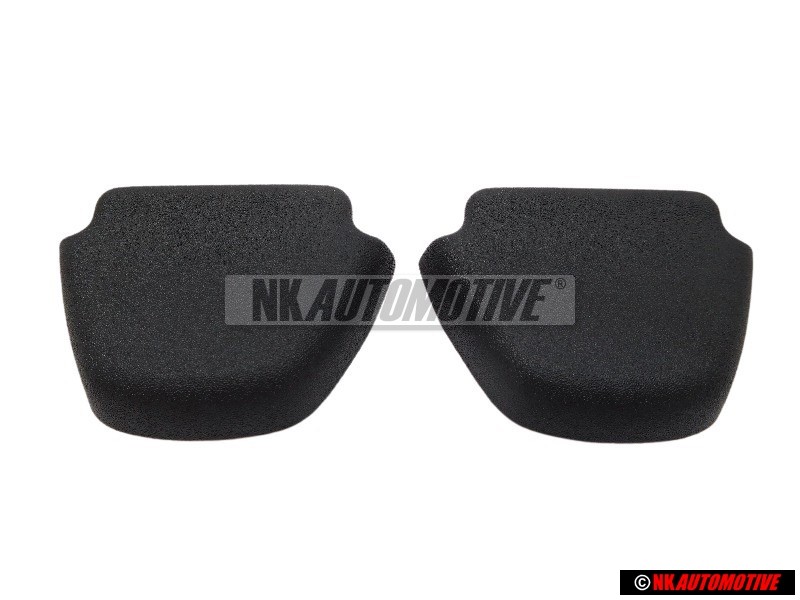 2x VW Originale Cappuccio Di Copertura Nero Satinato - 165857719 01C