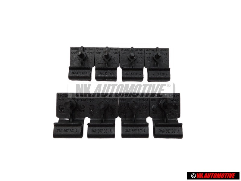8x VW Originale Supporto Nero Satinato - 3A0867301 01C