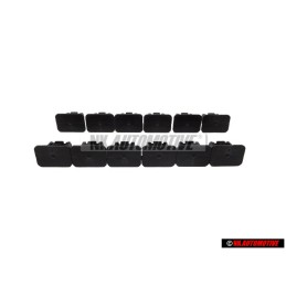 12x VW Originale Graffetta Nero Satinato - 357867646 9B9