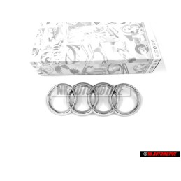 Audi Originale Anelli Fronte Logo Emblema Simbolo Cromo - 447853605