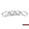 Audi Originale Anelli Fronte Logo Emblema Simbolo Cromo - 447853605