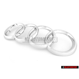 Audi Originale Anelli Fronte Logo Emblema Simbolo Cromo - 447853605