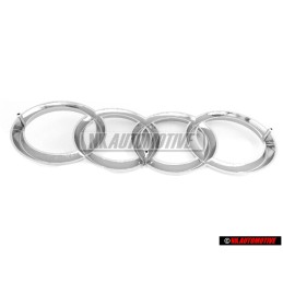 Audi Originale Anelli Fronte Logo Emblema Simbolo Cromo - 447853605