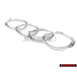 Audi Originale Anelli Fronte Logo Emblema Simbolo Cromo - 447853605