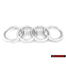 Audi Originale Anelli Fronte Logo Emblema Simbolo Cromo - 4D0853605
