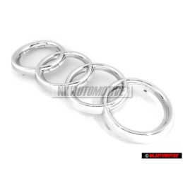 Audi Originale Anelli Fronte Logo Emblema Simbolo Cromo - 4D0853605