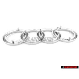 Audi Originale Anelli Fronte Logo Emblema Simbolo Cromo - 4D0853605