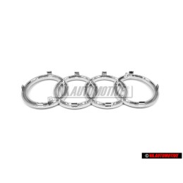 Audi Originale Anelli Fronte Logo Emblema Simbolo Cromo - 4D0853605A 2ZZ