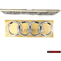 Audi Originale Anelli Posteriore Logo Emblema Simbolo Cromo - 4D0853742A 2ZZ