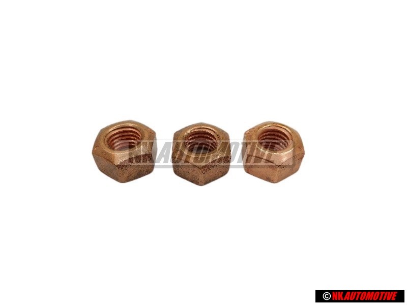 3x VW Originale Dado Esagonale, Autobloccante - N 0221464