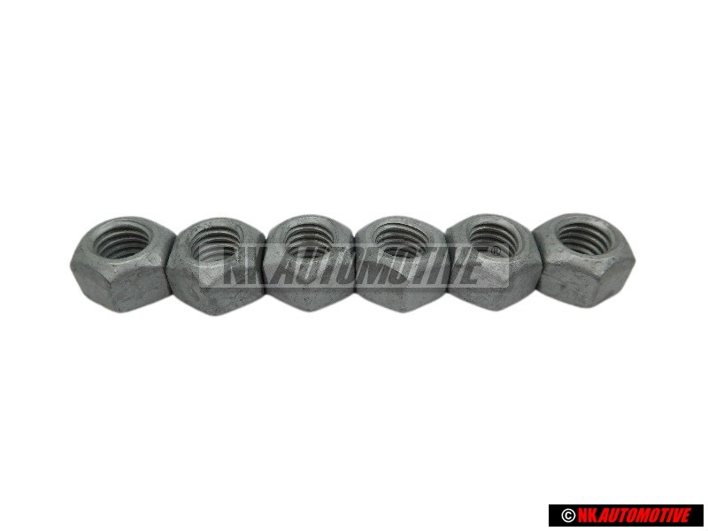 6x VW Originale Dado Esagonale, Autobloccante - N 10209005