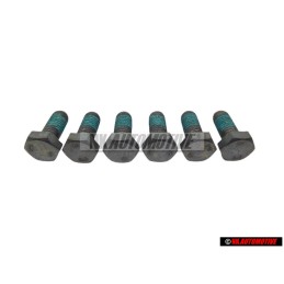 6x VW Originale Vite A Testa Esagonale, Autobloccante - N 01024041
