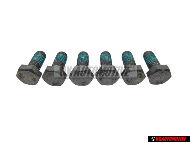 6x VW Originale Vite A Testa Esagonale, Autobloccante - N 01024041