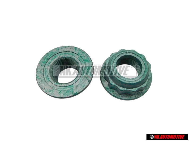 2x VW Originale dado collare dodecaedro, autobloccante - N 90587602