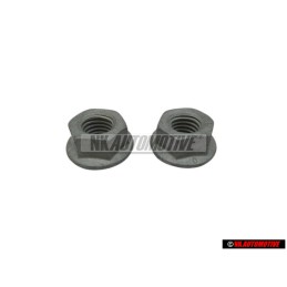 2x VW Originale Dado Flangiato Esagonale Autobloccante - N 90226404