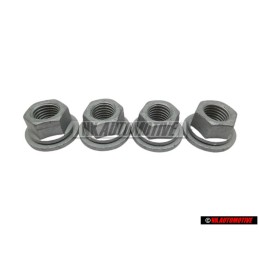 4x VW Originale Dado Flangiato Esagonale Autobloccante - N 90323704