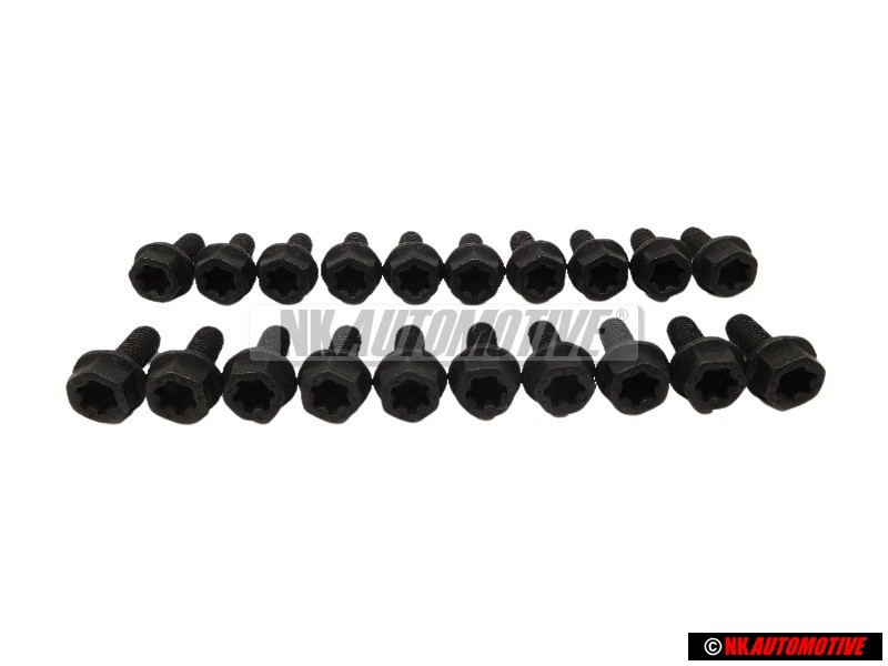 20x VW Originale Vite Testa Esag. Con Collare, Autobloccante - N 90592703
