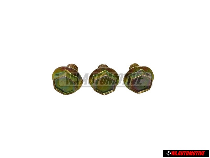 3x VW Originale Vite Testa Esag. Con Collare, Autobloccante - N 0143401
