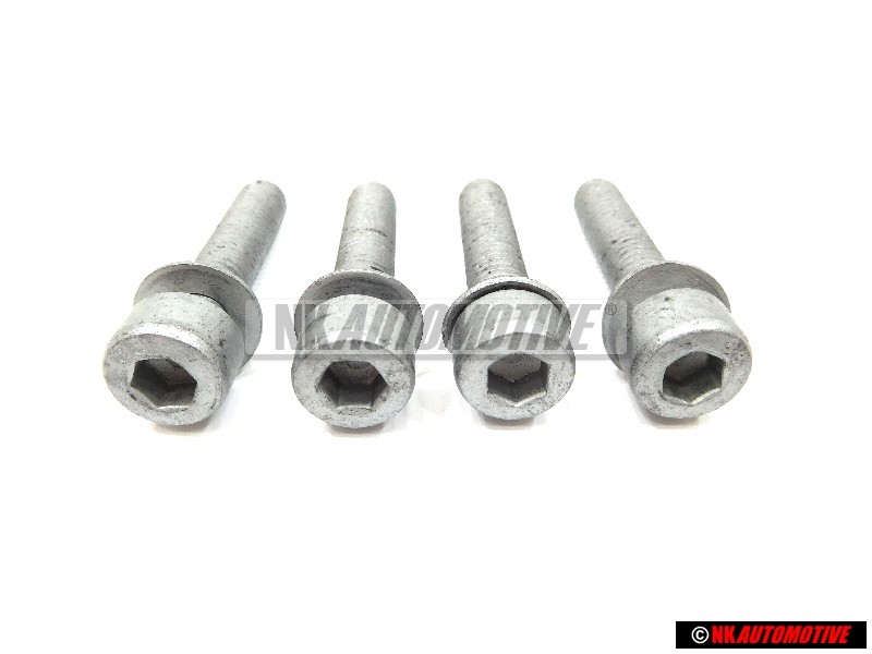 4x VW Originale Vite Cilindrica Con Testa Esagonale Interna - N 10022701