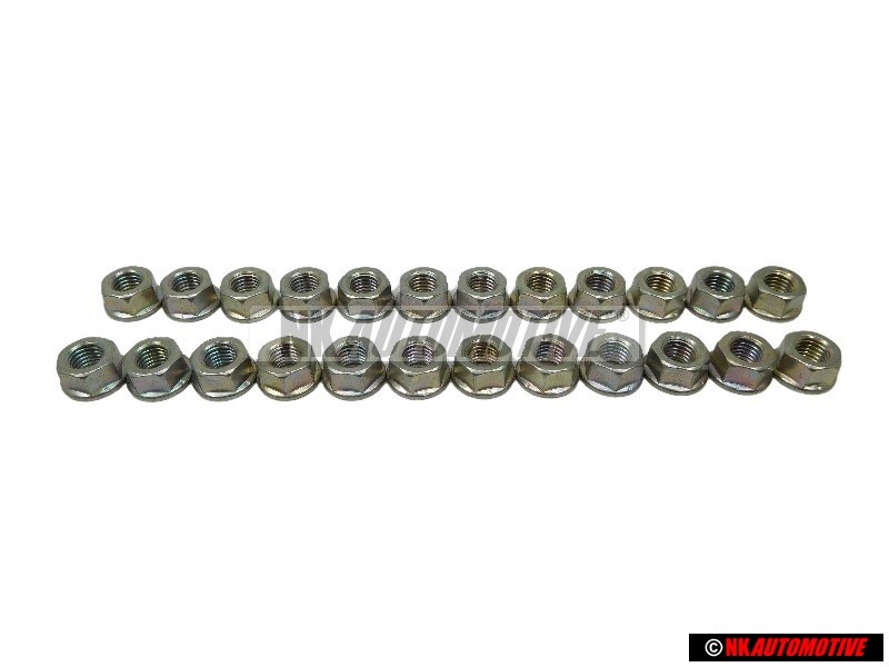 24x VW Originale Dado Flangiato Esagonale - N 90279006