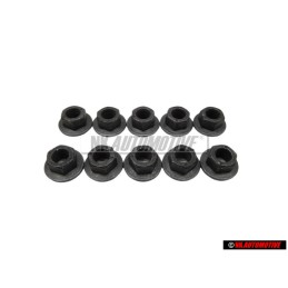 10x VW Originale Dado Flangiato Esagonale - N 90175205