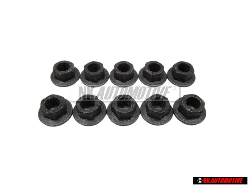 10x VW Originale Dado Flangiato Esagonale - N 90175205