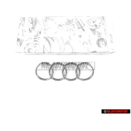 Audi Originale Anelli Fronte Logo Emblema Simbolo Cromo - 811853601