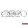 Audi Originale Anelli Fronte Logo Emblema Simbolo Cromo - 811853605A