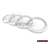Audi Originale Anelli Fronte Logo Emblema Simbolo Cromo - 811853605A