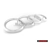 Audi Originale Anelli Fronte Logo Emblema Simbolo Cromo - 811853605A