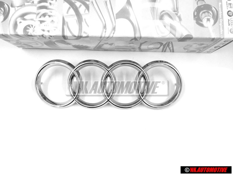 Audi Originale Anelli Fronte Logo Emblema Simbolo Cromo - 893853605
