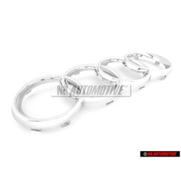 Audi Originale Anelli Fronte Logo Emblema Simbolo Cromo - 8L0853605 2ZZ